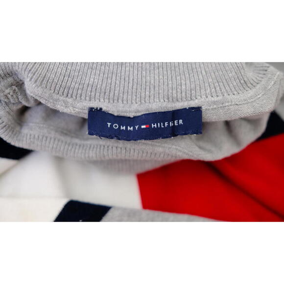 Tommy Hilfiger Flag Logo Gray Turtleneck Sweater Women’s Small/6 Y2K - Picture 7 of 8